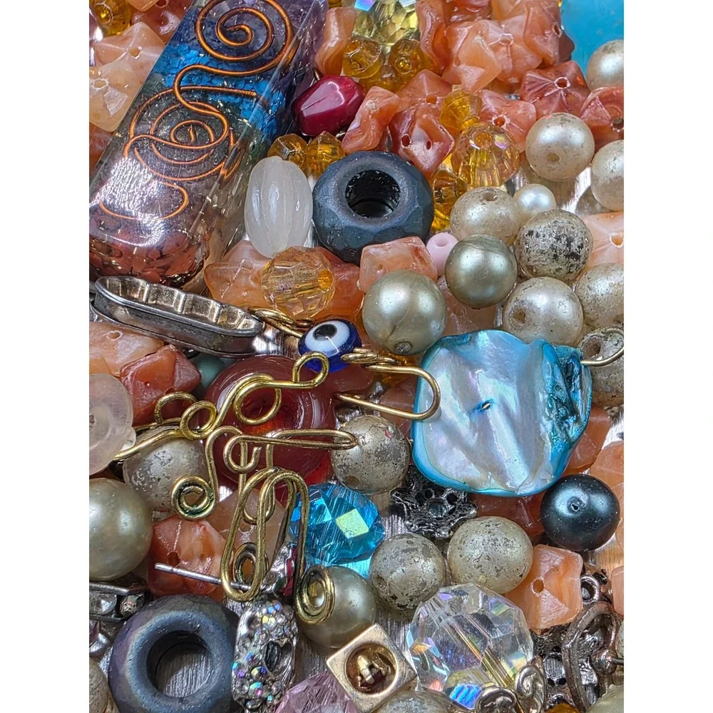 Mixed Jewelry Making Bead Lot Charms Findings Craft Supplies Glass Pearl Crystal